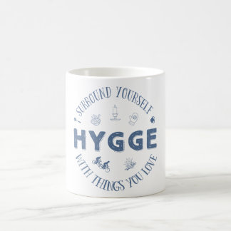Caneca De Café Bordadura você mesmo W. Hygge (texto azul escuro)