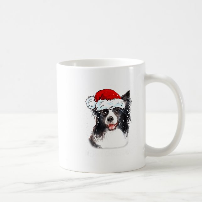Caneca De Café Border Collie Dog Santa Christmas Lights Xmas Boys (Direita)
