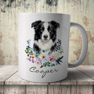 Caneca De Café Border Collie em Aquarela
