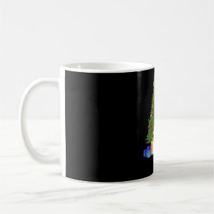 Caneca De Café Border Collie Engraçado Árvore de Natal Feliz Nata