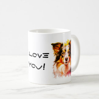 Caneca De Café Border Collie Family Dog Personalize Text
