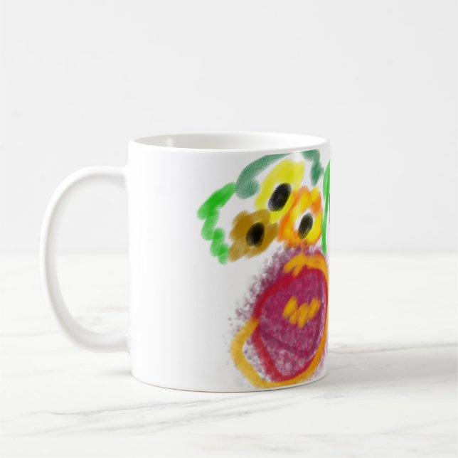 Caneca De Café Border Collie sunflowers  (Esquerda)