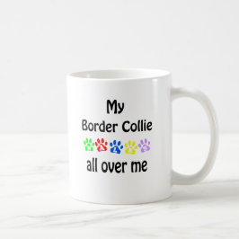 Caneca De Café Border Collie Walks Design