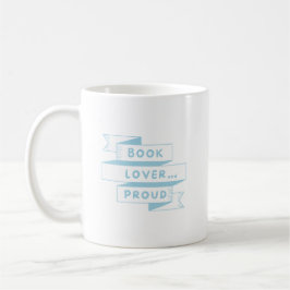 Caneca De Café Bordo do Livro e Retrô Azul Pastel Ortoado