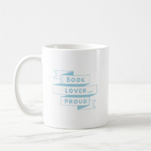 Caneca De Café Bordo do Livro e Retrô Azul Pastel Ortoado
