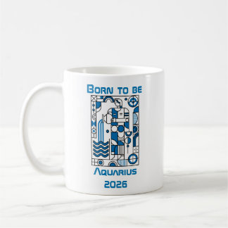 Caneca De Café Born to be Aquarius