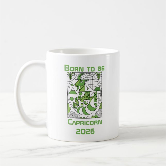 Caneca De Café Born to be Capricorn (Esquerda)