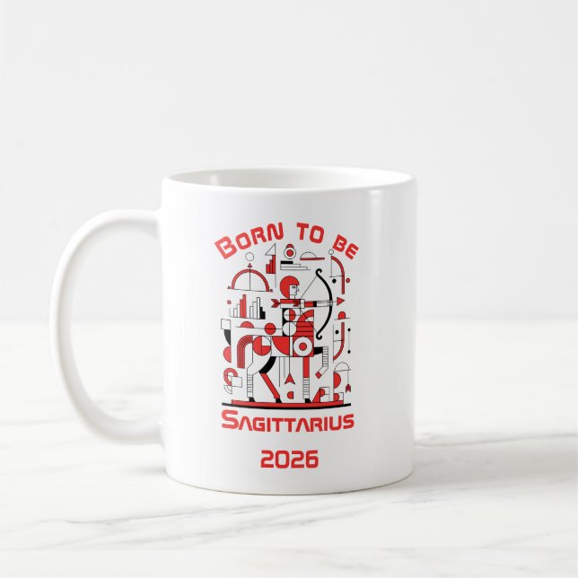 Caneca De Café Born to be Sagittarius (Esquerda)