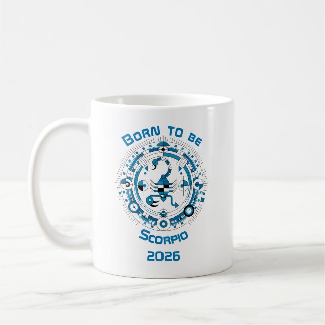 Caneca De Café Born to be Scorpio (Esquerda)