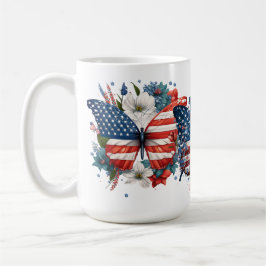 CANECA DE CAFÉ BORRACHAS PATRIÓTICAS VERMELHAS BRANCAS AZUIS FLOR