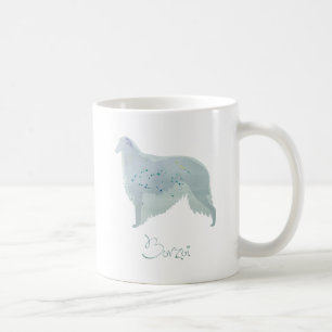 Caneca De Café Borzoi Dog Watercolor Design