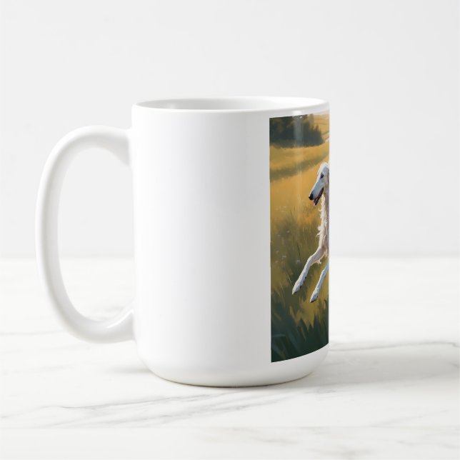 Caneca De Café Borzoi Elegant Breed Coffee Mug (Esquerda)
