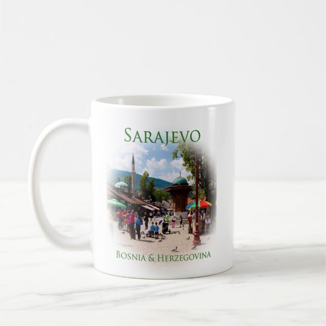 Caneca De Café Bósnia e Herzegovina: Sarajevo e Mostar (Esquerda)