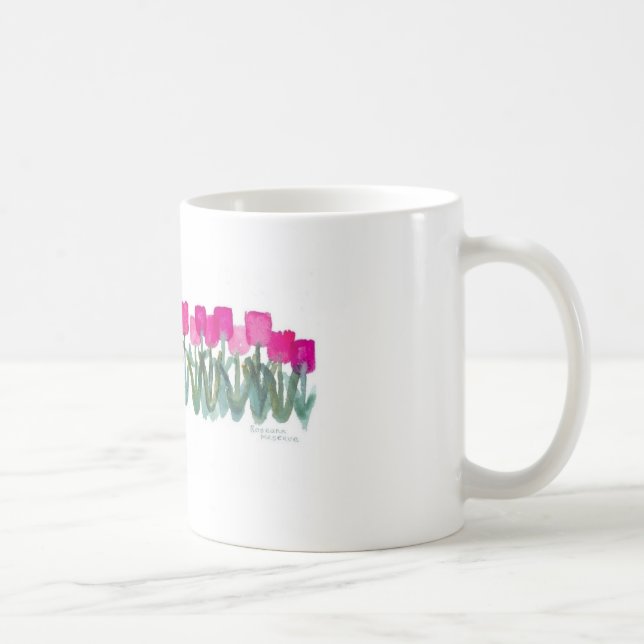 Caneca De Café Bosque de Tulipas Rosa (Direita)