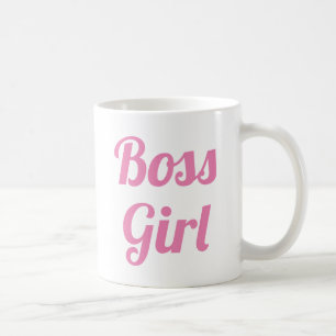 Caneca De Café Boss Girl   Slogan Mug   datilografia manuscrita