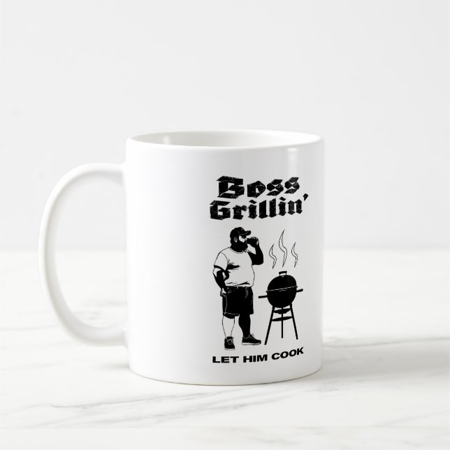 Caneca De Café Boss Grillin" (Esquerda)