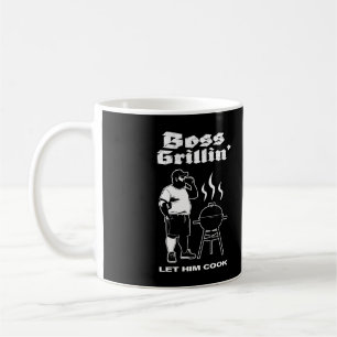 Caneca De Café Boss Grillin" (Tudo Branco)