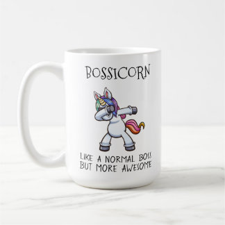 Caneca De Café Bossicorn Mug Como Um Chefe Normal Mas Mais Incrív