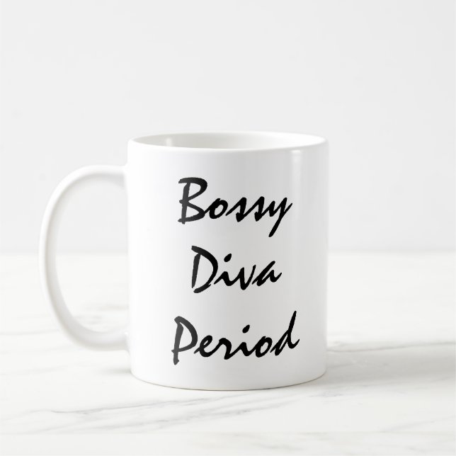 Caneca De Café Bossy Diva Período (Esquerda)