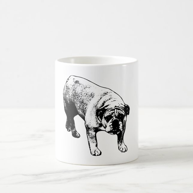 Caneca De Café Bosta de Natal Buldogue (Centro)