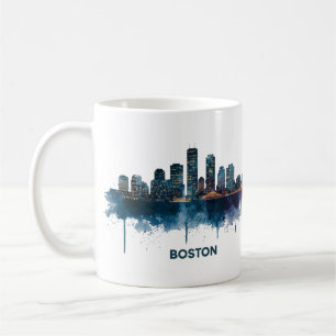 Caneca De Café Boston City Skyline, Boston Mãe Skyline Coffee Mug