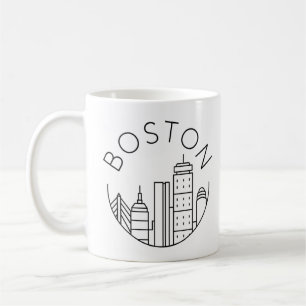 Caneca De Café Boston City Skyline, linha do horizonte de boston 