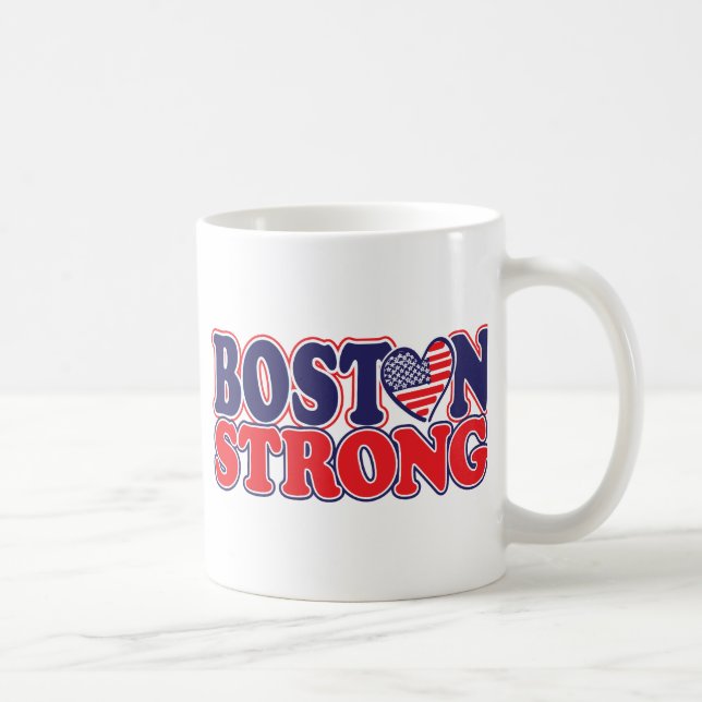 Caneca De Café Boston forte com coração de Amricah (Direita)