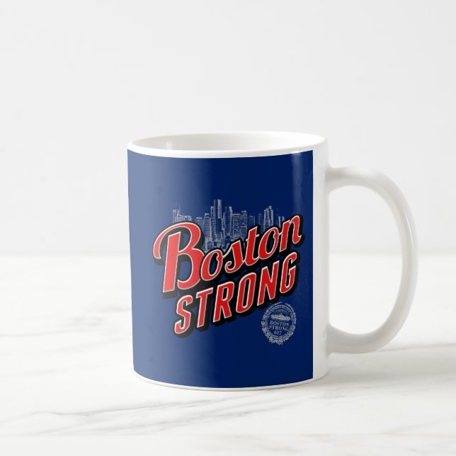 Caneca De Café Boston Forte em decoração vermelha e azul (Direita)