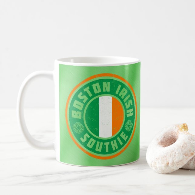 Caneca De Café Boston Irish American Southie Mug (Com Donut)