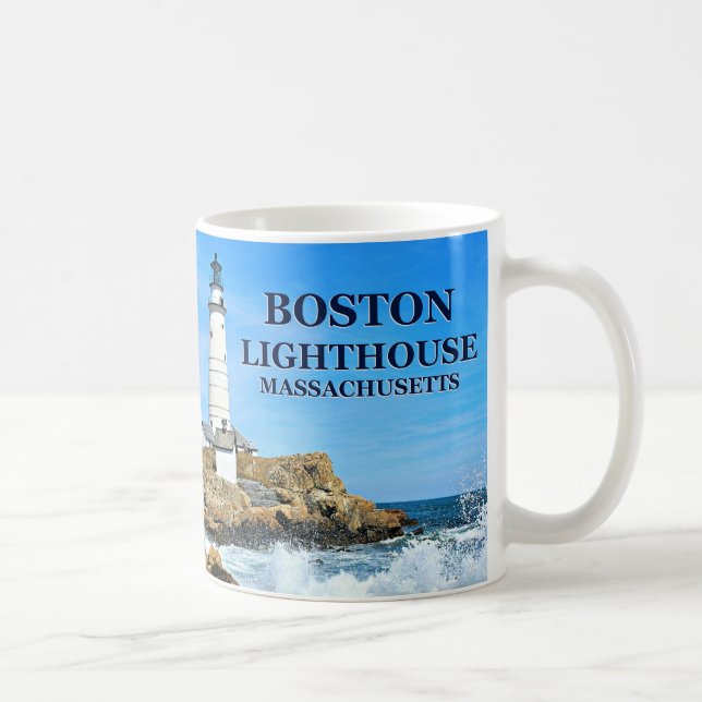 Caneca De Café Boston Lighthouse, Massachusetts (Direita)