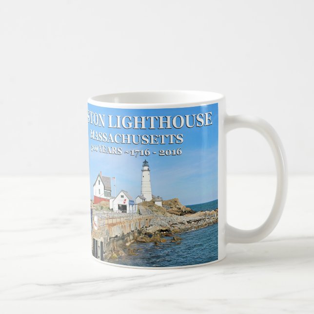 Caneca De Café Boston Lighthouse, Massachusetts (Direita)