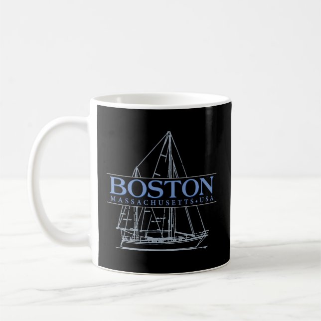 Caneca De Café Boston Massachusetts Sailing (Esquerda)