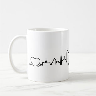 Caneca De Café BOSTON Massachusetts USA City Skyline Silhouette