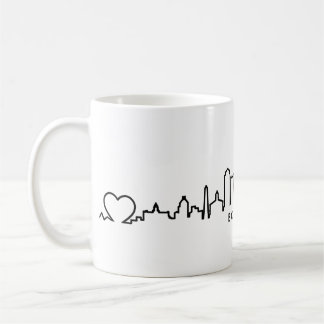 Caneca De Café BOSTON Massachusetts USA City Skyline Silhouette