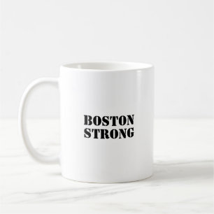 Caneca De Café "Boston Strong" - branco preto