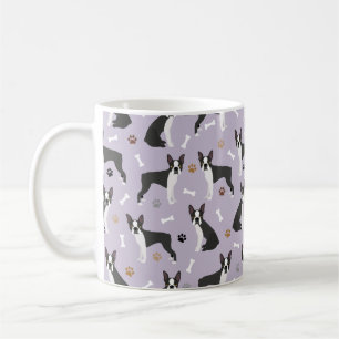 Caneca De Café Boston Terrier Bones e patas Coffee Mug