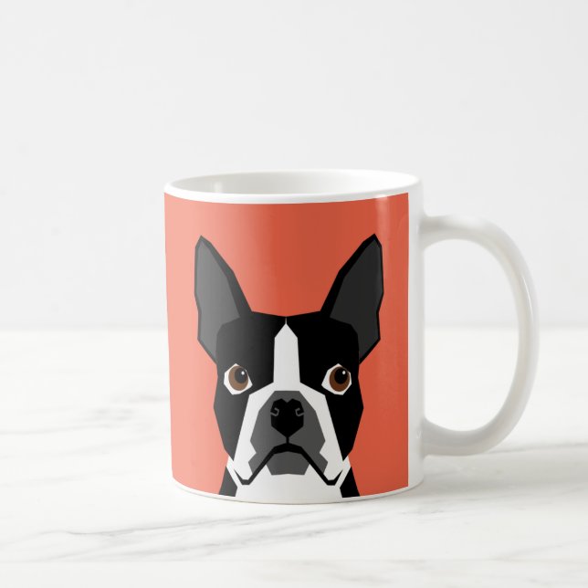 Caneca De Café Boston Terrier Mug Cute Boston Terrier Dog (Direita)