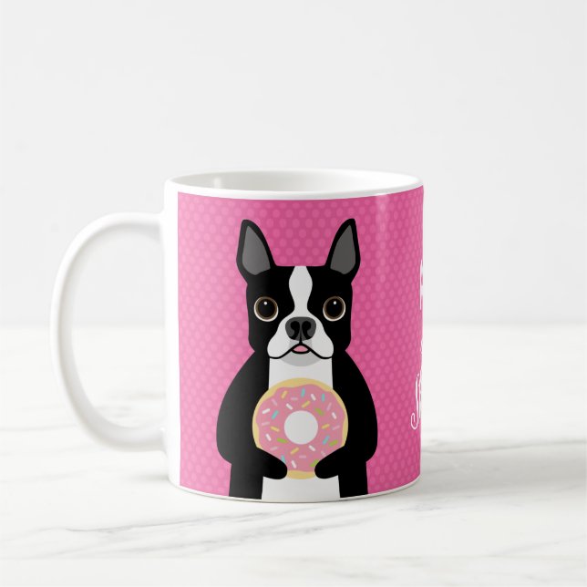 Caneca De Café Boston Terrier Mugs (Esquerda)