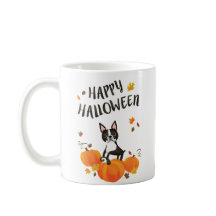 Boston Terrier Pumpkin Fall Sai do Halloween Mug