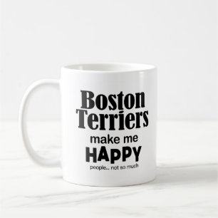 Caneca De Café Boston Terriers me faz feliz