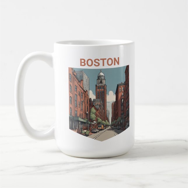 Caneca De Café Boston Traveler Uma Ideia De Presente Deliciosa (Esquerda)