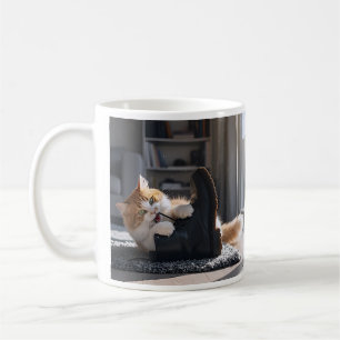 Caneca De Café Bota de Reprodução de Gato Gato