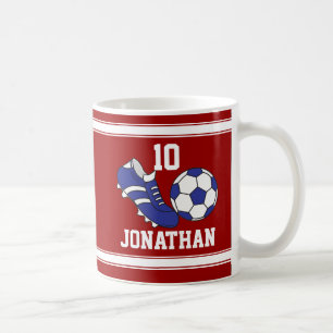 Caneca De Café Bota e bola do futebol
