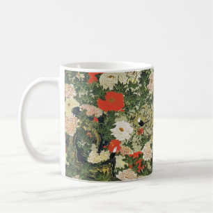 Caneca De Café Botan Shoukinzu - Padrão Colorido das Flores Flor