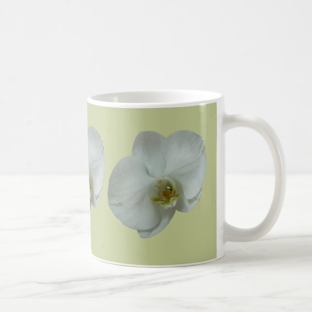 Caneca De Café Botânica da Flor Branca Elegante (Direita)