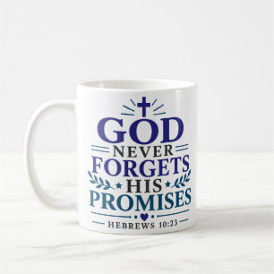 Caneca De Café Botânica Escritural Deus Nunca Esquece Suas Promes