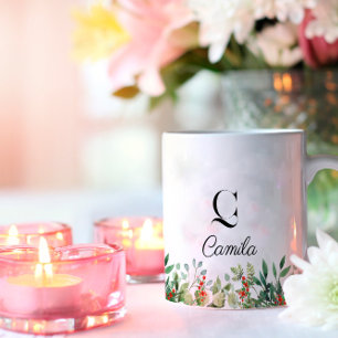 Caneca De Café Botânica floral - Cód. água - Cama