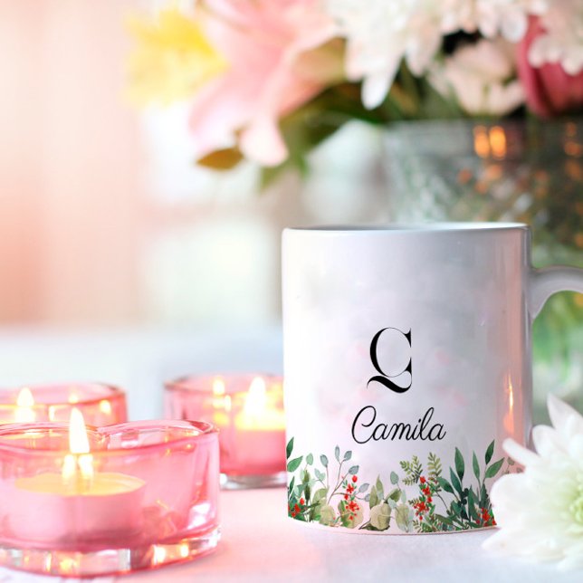 Caneca De Café Botânica floral - Cód. água - Cama (Criador carregado)