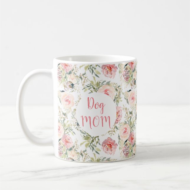 Caneca De Café Botânica floral de cor aquosa moderna (Esquerda)