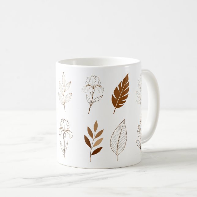 Caneca De Café Botanical Design mugs (Frente Esquerda)